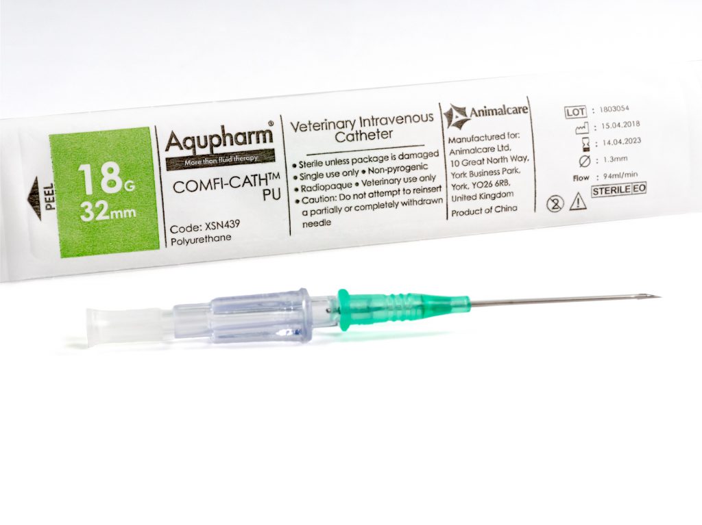 Aqupharm Comfi-Cath PU catheter 18g x 32mm