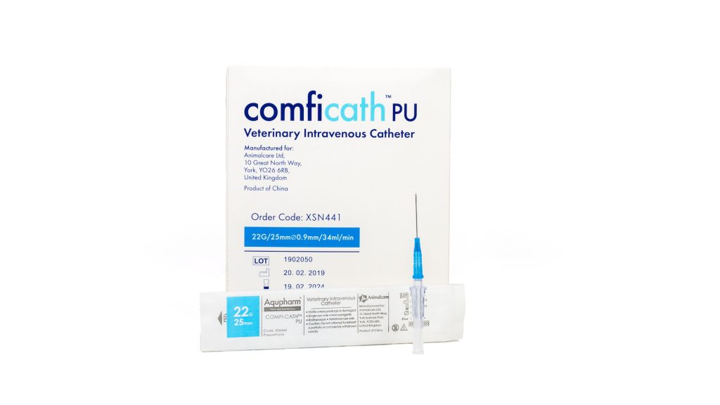 Aqupharm Comfi-Cath PU catheter 22g x 25mm