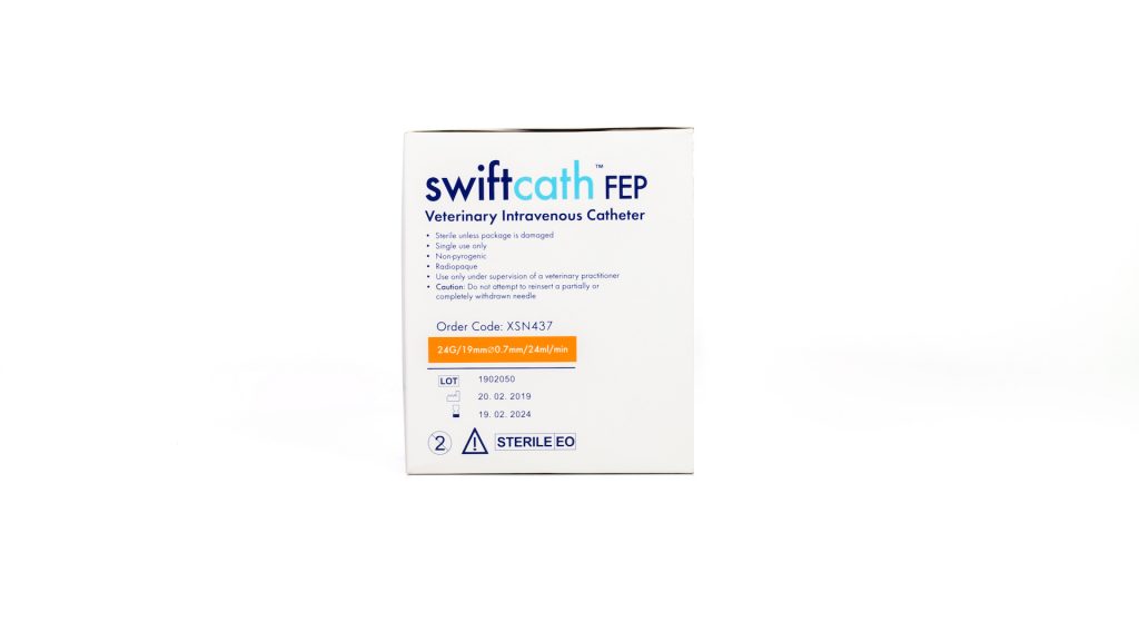 Aqupharm Swift-Cath FEP catheter 24g x 19mm
