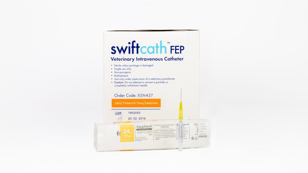 Aqupharm Swift-Cath FEP catheter 24g x 19mm